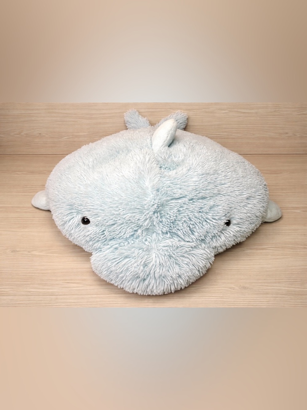 Pillow Pets Blue Squeaky Dolphin Whale Plush Stuffed Animal Pillow 2010 22in.